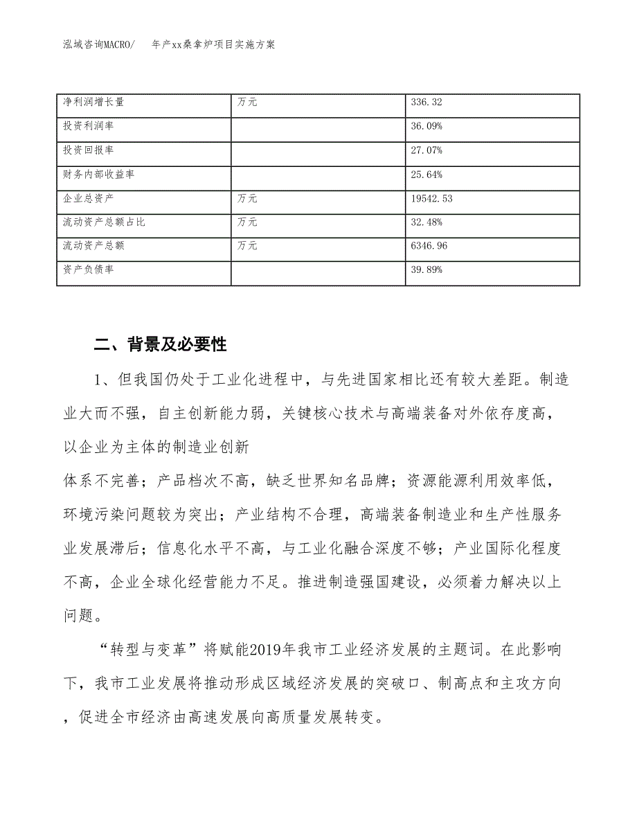 年产xx桑拿炉项目实施方案模板.docx_第3页