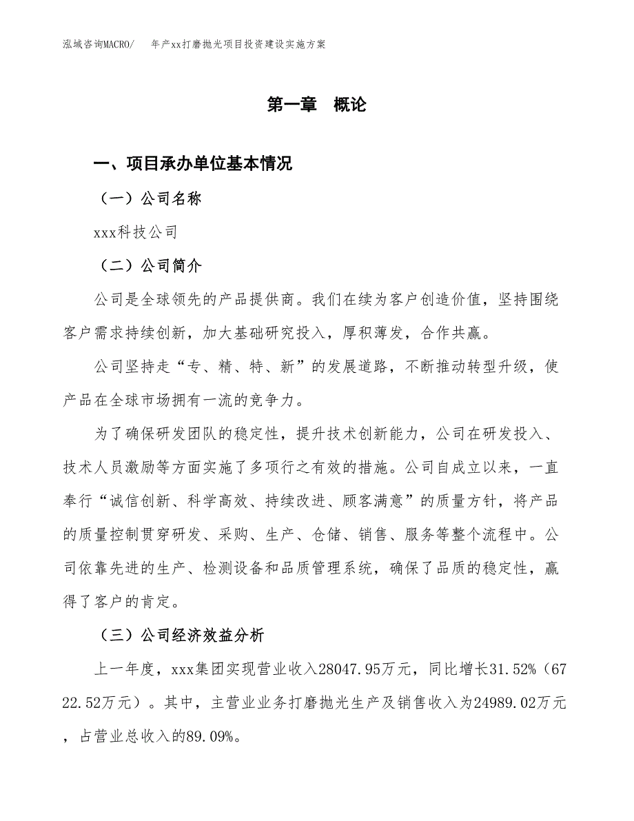 年产xx打磨抛光项目投资建设实施方案.docx_第3页