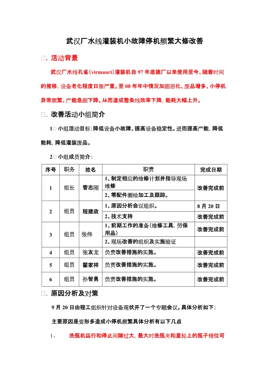 2019食品企业武汉工厂水线灌装改善_第1页