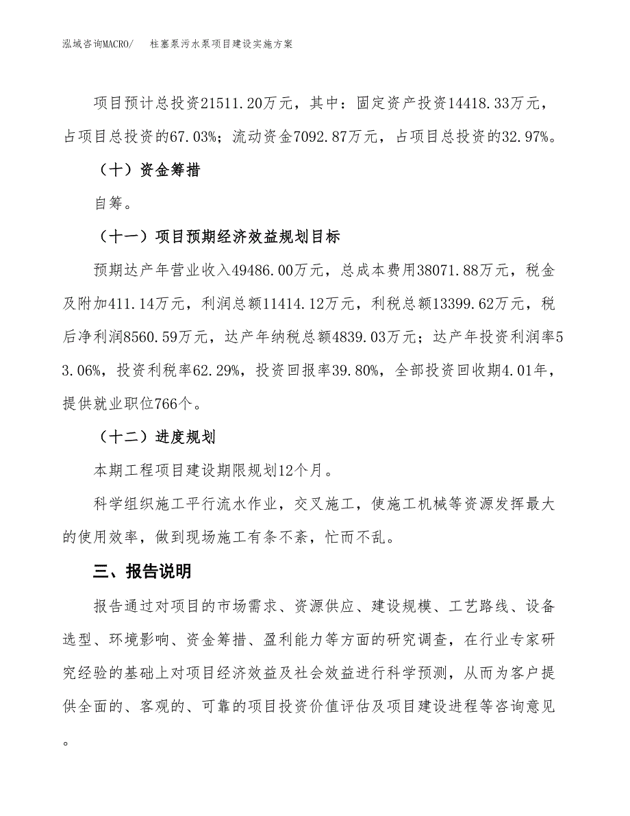 柱塞泵污水泵项目建设实施方案.docx_第4页