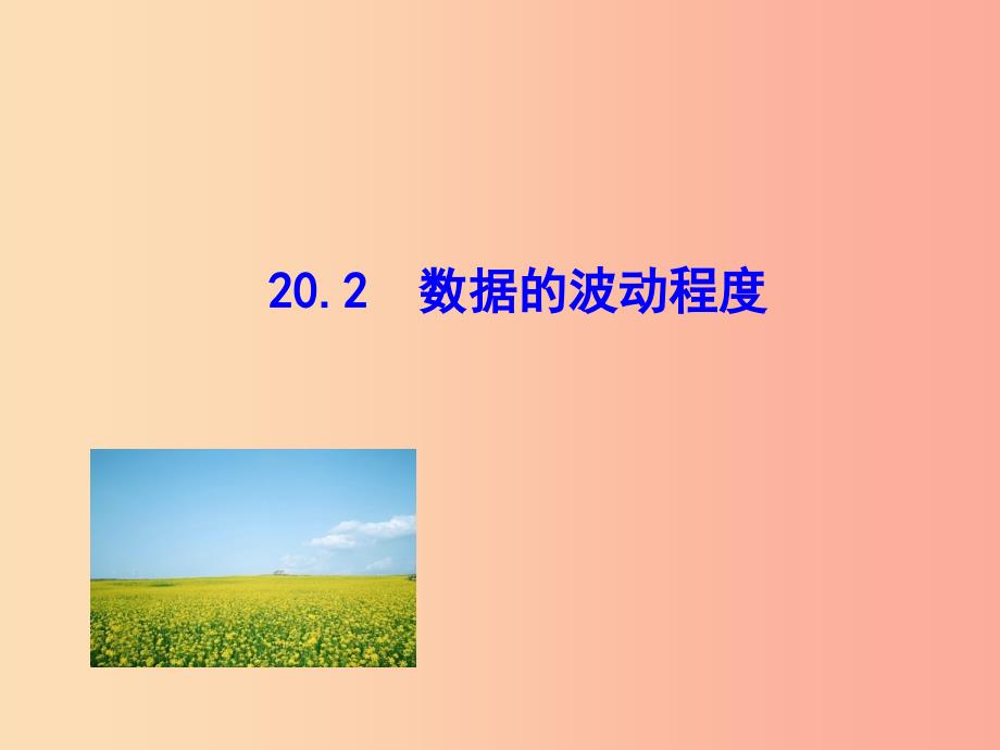 2019版八年级数学下册第二十章数据的分析20.2数据的波动程度教学课件 新人教版_第1页