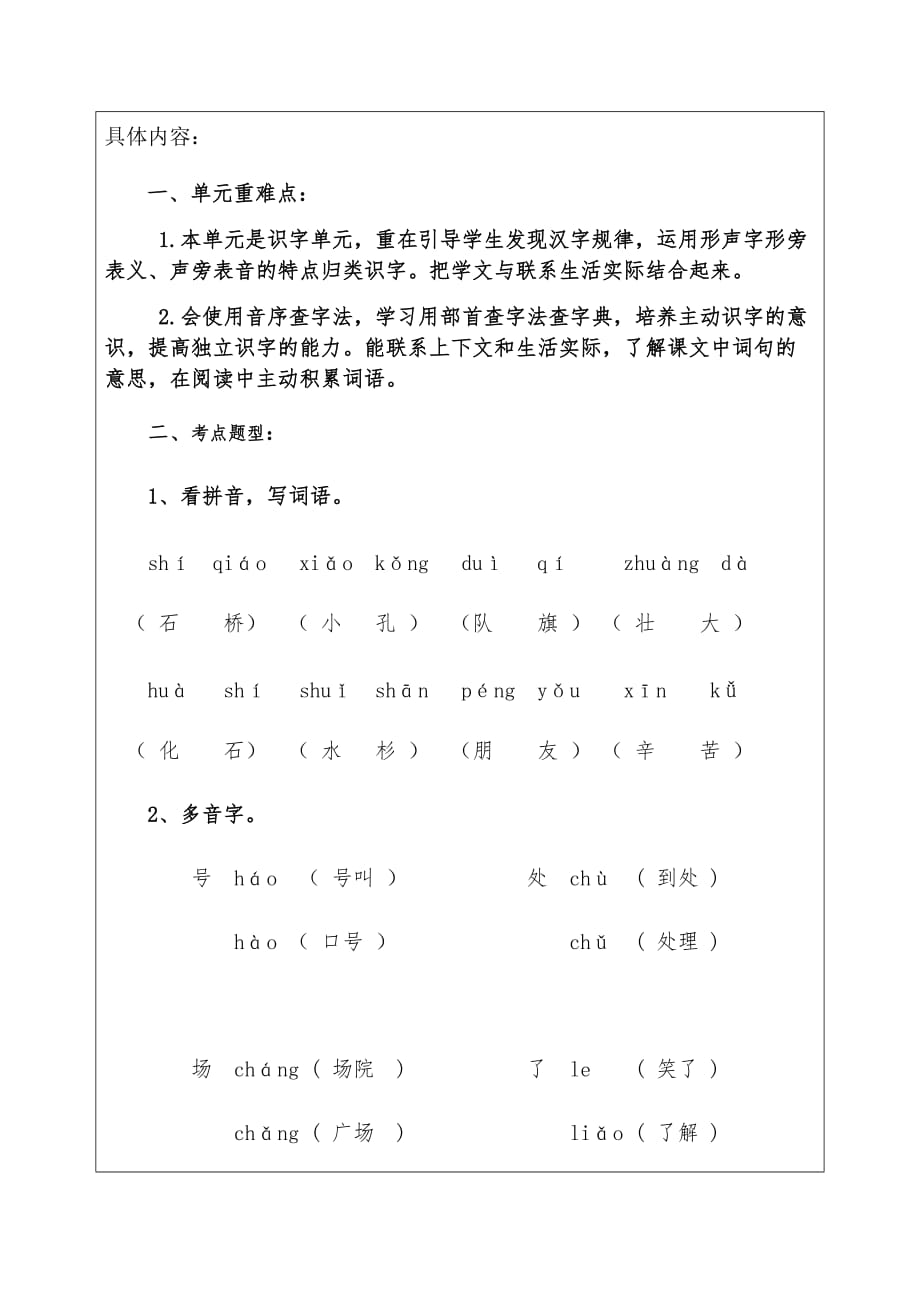 二年级上册第二单元集体备课记录(最新)资料_第2页