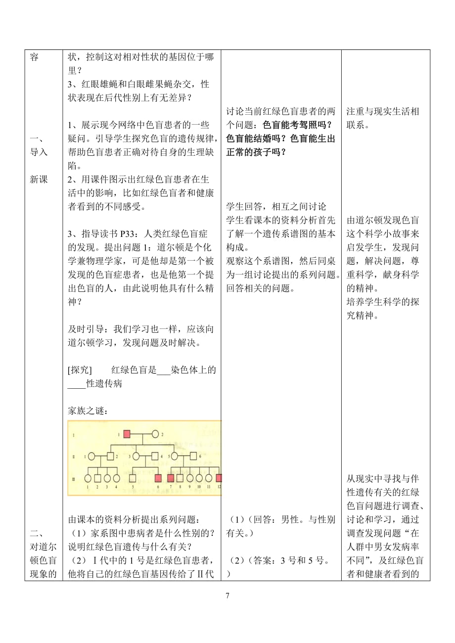 伴性遗传教学设计资料_第3页