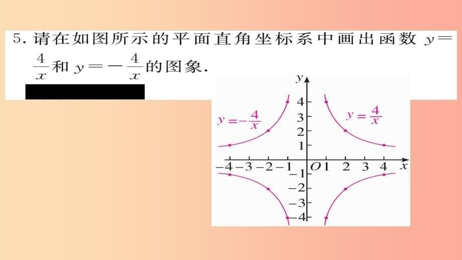 九年级数学上册 第21章 二次函数与反比例函数 21.5 第2课时 反比例函数的图象和性质习题课件 沪科版_第5页