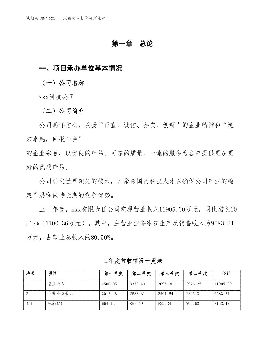 冰箱项目投资分析报告（总投资6000万元）（23亩）_第2页