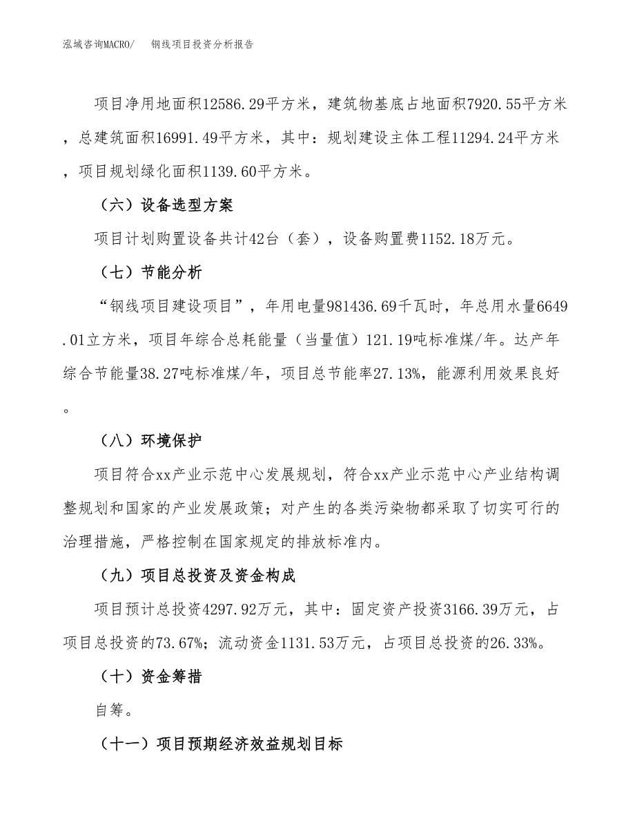 钢线项目投资分析报告（总投资4000万元）（19亩）_第5页