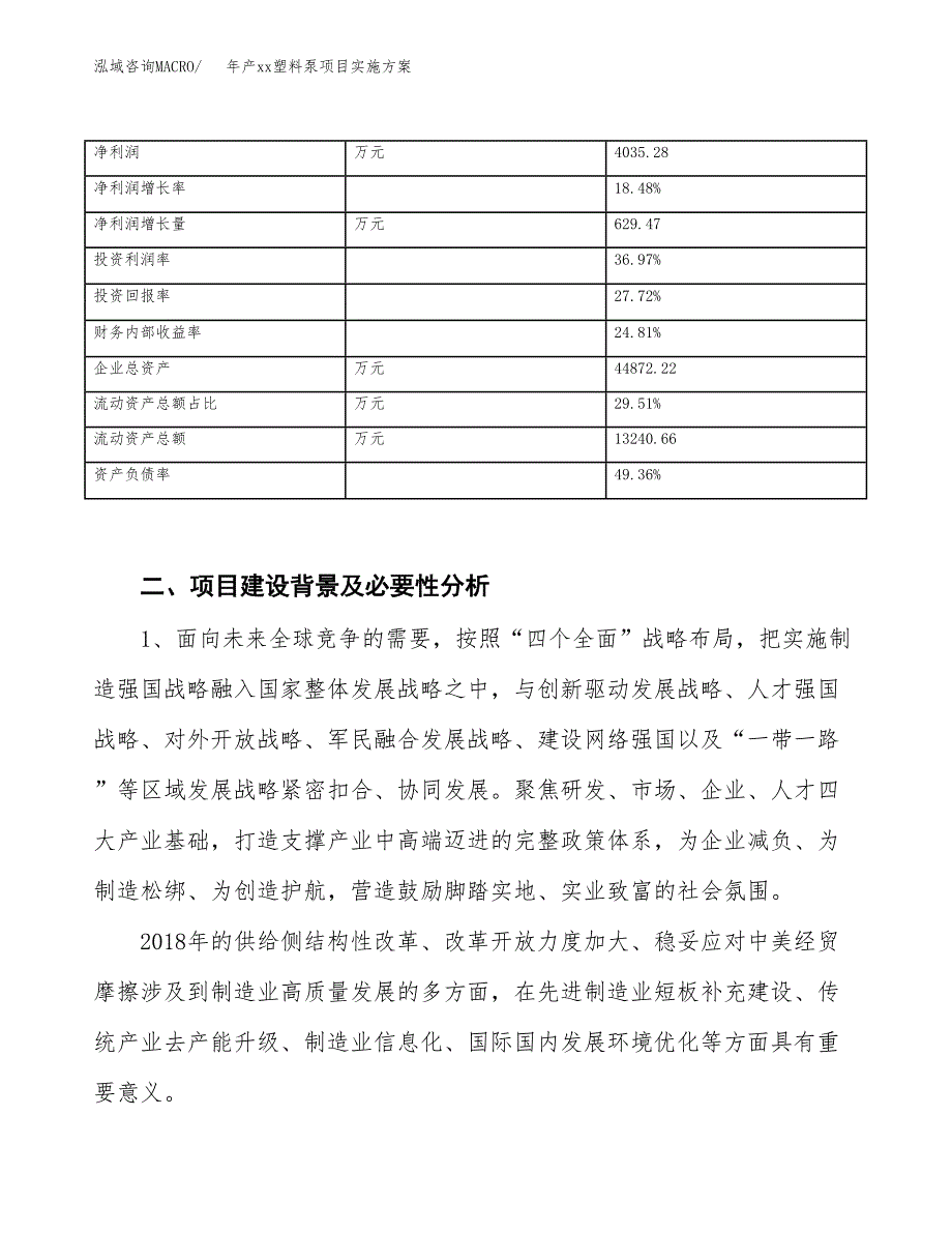 年产xx塑料泵项目实施方案模板.docx_第3页