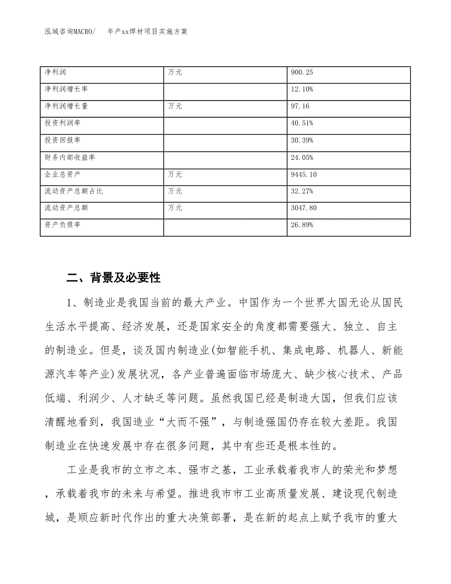 年产xx焊材项目实施方案模板.docx_第3页