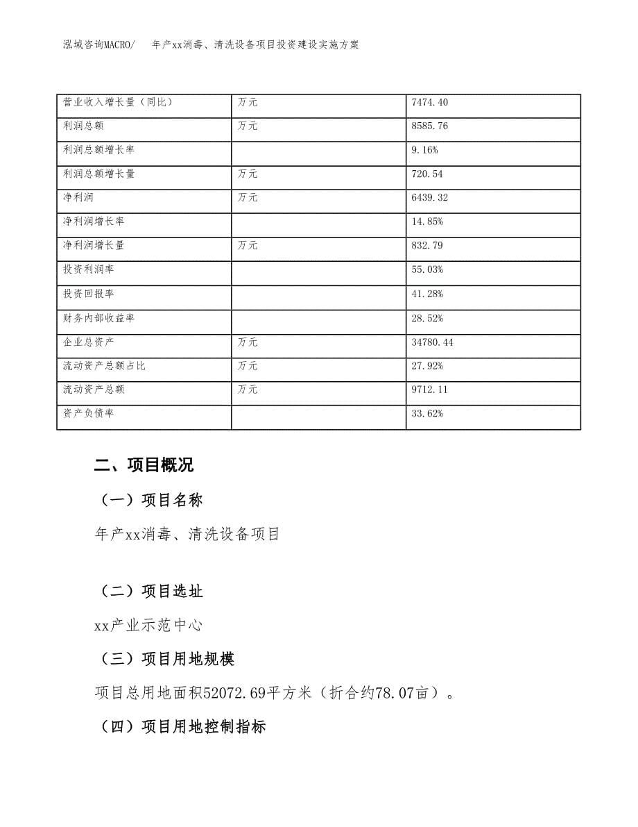 年产xx消毒、清洗设备项目投资建设实施方案.docx_第5页