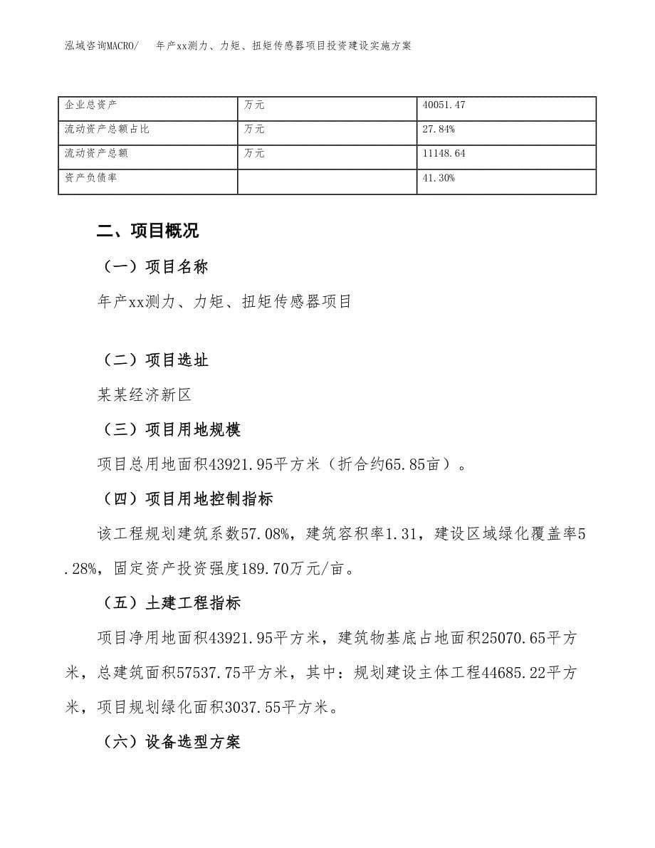 年产xx测力、力矩、扭矩传感器项目投资建设实施方案.docx_第5页