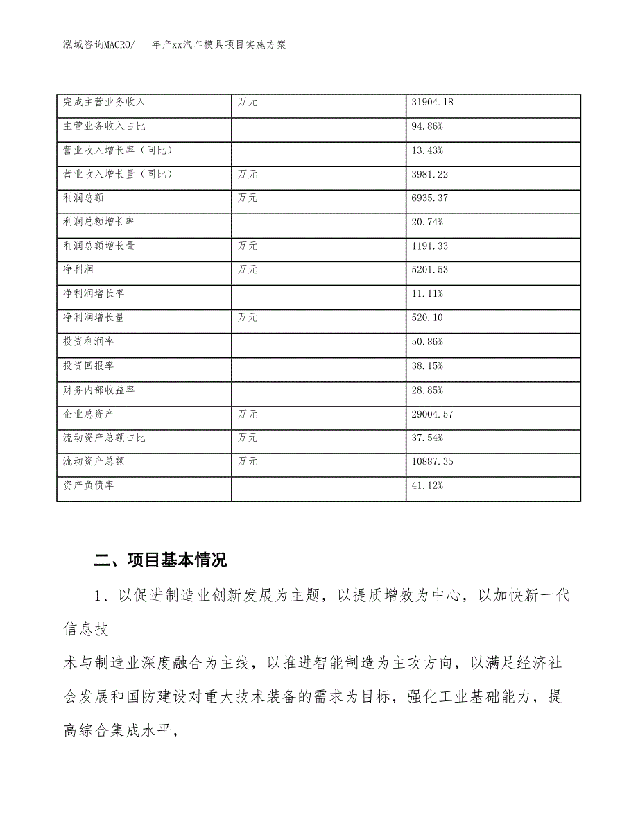 年产xx汽车模具项目实施方案模板.docx_第3页