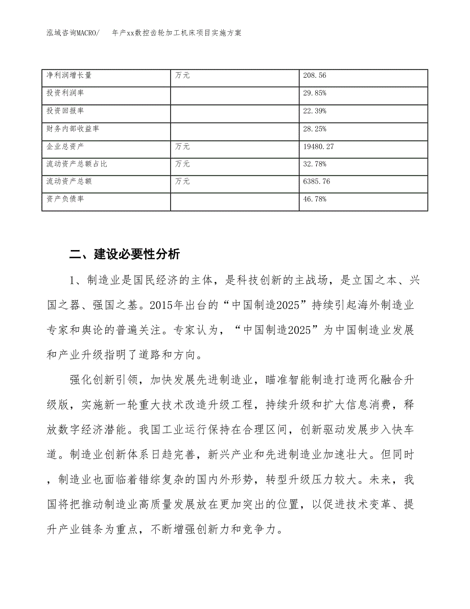 年产xx数控齿轮加工机床项目实施方案模板.docx_第3页