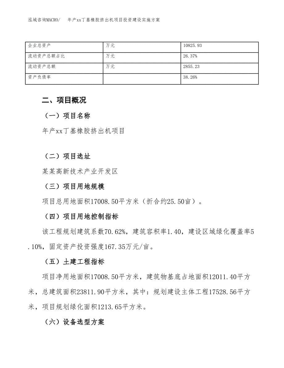 年产xx丁基橡胶挤出机项目投资建设实施方案.docx_第5页