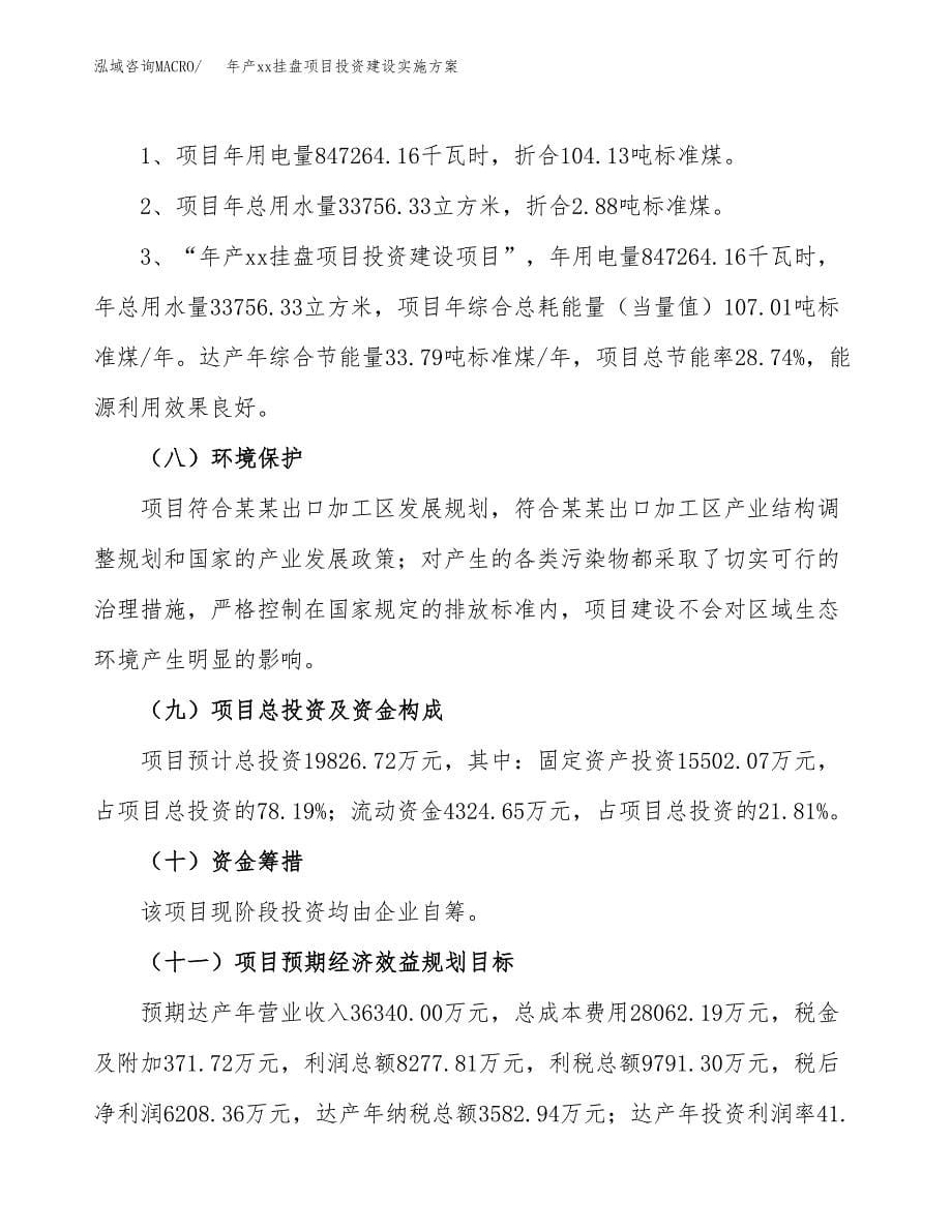 年产xx挂盘项目投资建设实施方案.docx_第5页