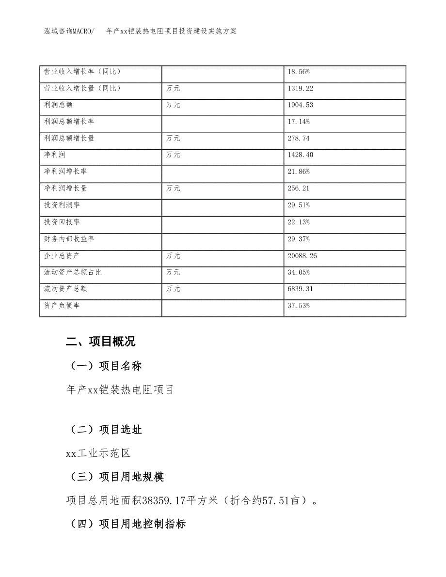 年产xx铠装热电阻项目投资建设实施方案.docx_第5页