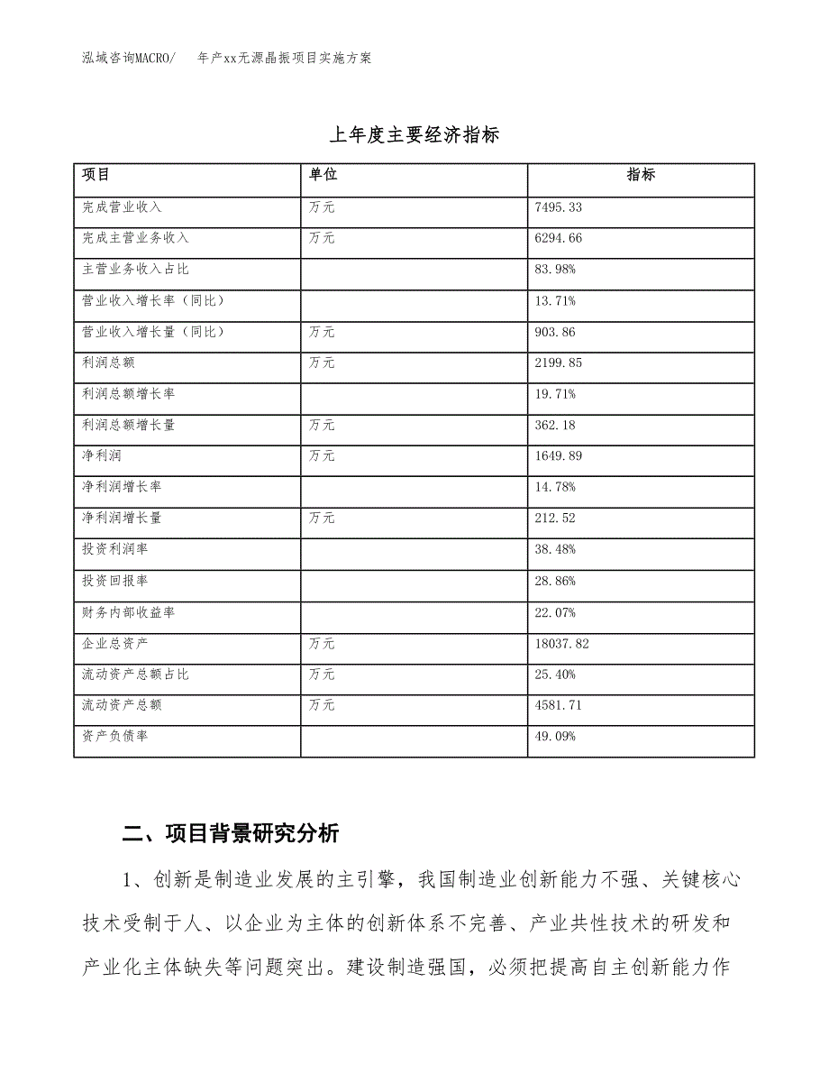 年产xx无源晶振项目实施方案模板.docx_第3页