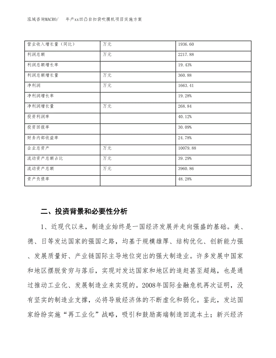 年产xx凹凸自扣袋吹膜机项目实施方案模板.docx_第3页