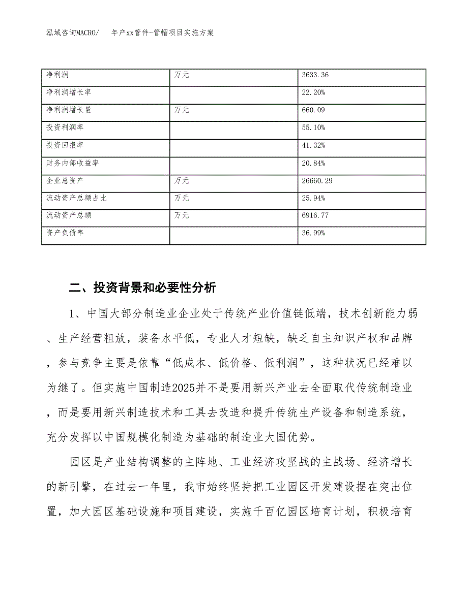 年产xx管件-管帽项目实施方案模板.docx_第3页