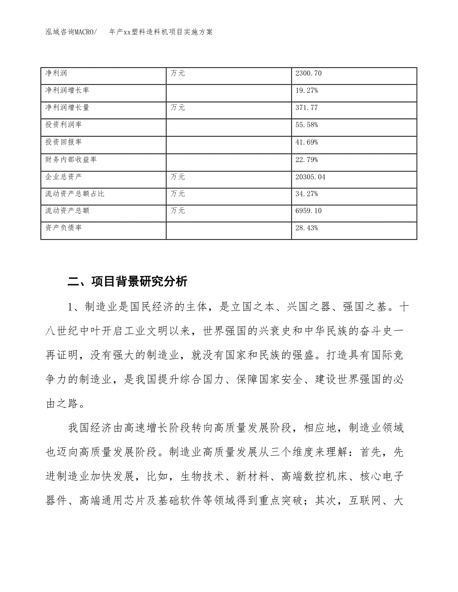 年产xx塑料造料机项目实施方案模板.docx_第3页