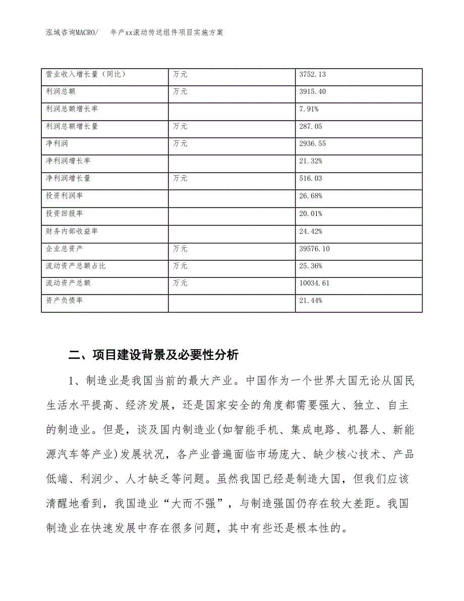 年产xx滚动传送组件项目实施方案模板.docx_第3页