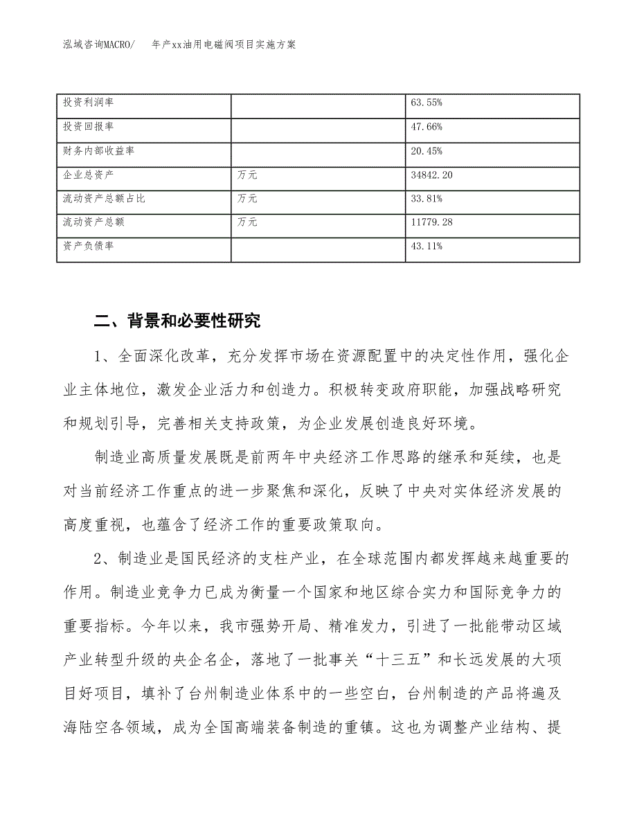 年产xx油用电磁阀项目实施方案模板.docx_第3页