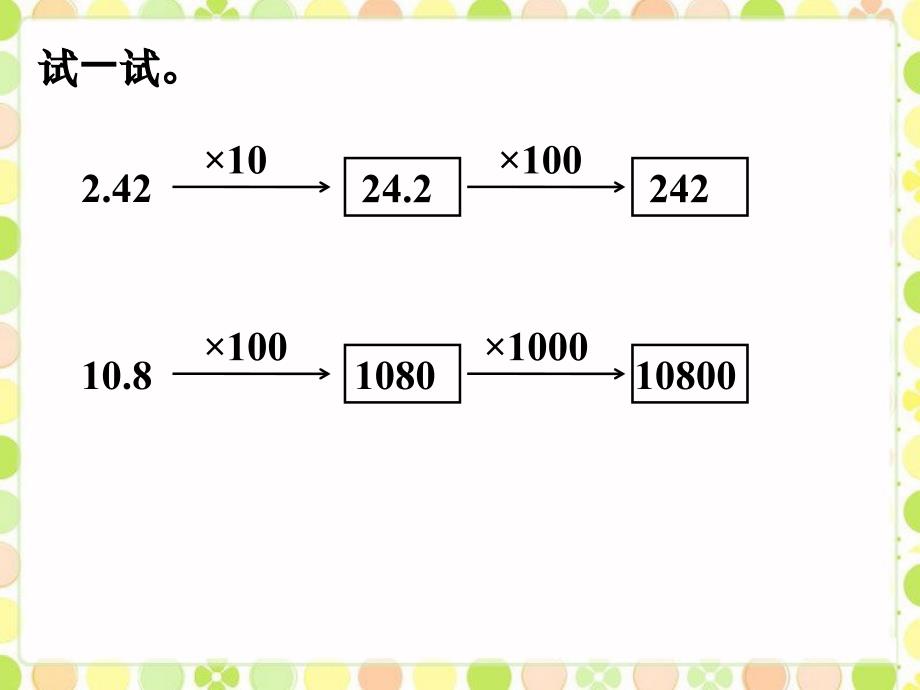 五年级上册数学ppt课件 第二单元 2.2《小数点向右移动》课件 浙教版_第4页