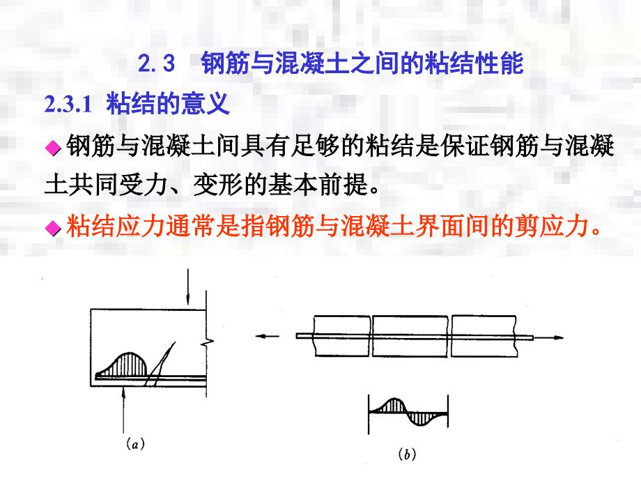 钢筋混凝土课件 钢筋与混凝土的粘结性能_第1页