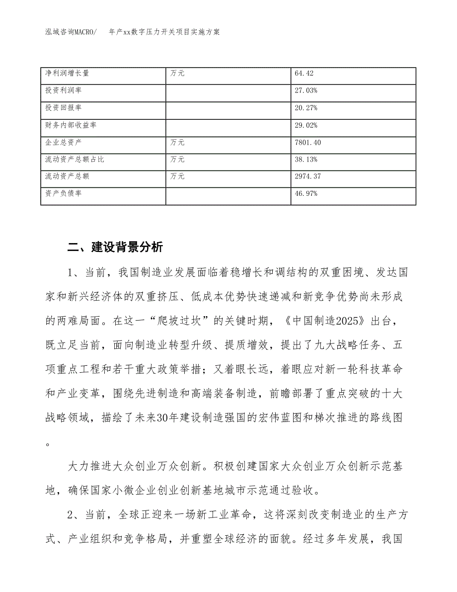 年产xx数字压力开关项目实施方案模板.docx_第3页