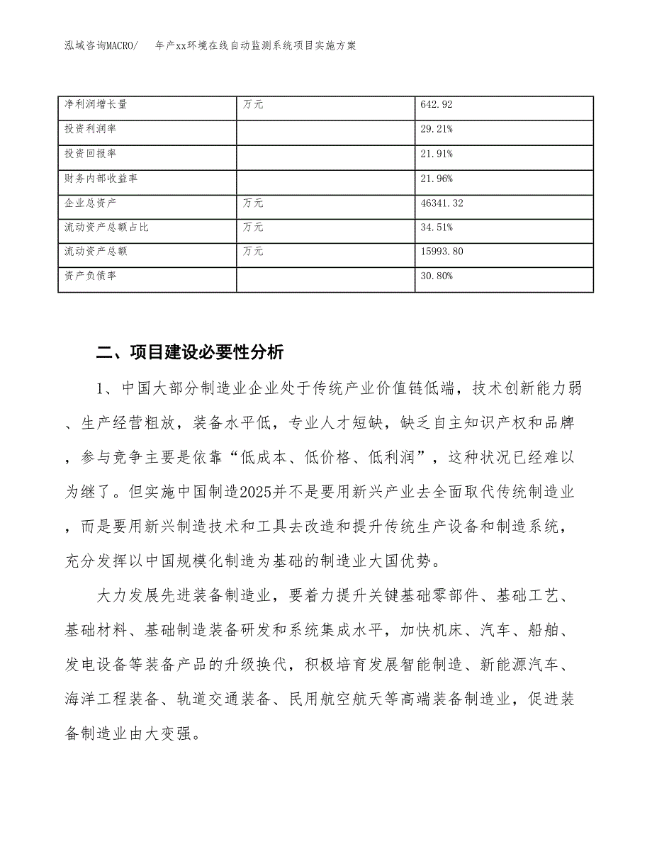 年产xx环境在线自动监测系统项目实施方案模板.docx_第3页