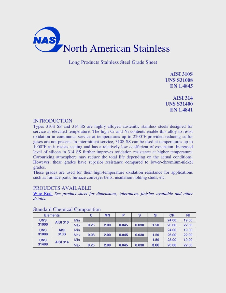 grade-310s不锈钢高温性能_第1页