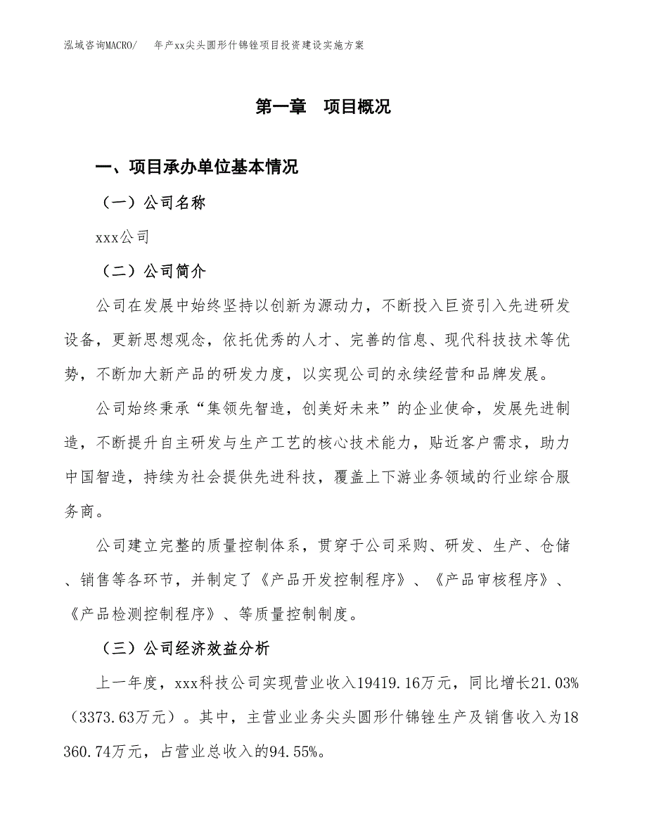 年产xx尖头圆形什锦锉项目投资建设实施方案.docx_第3页