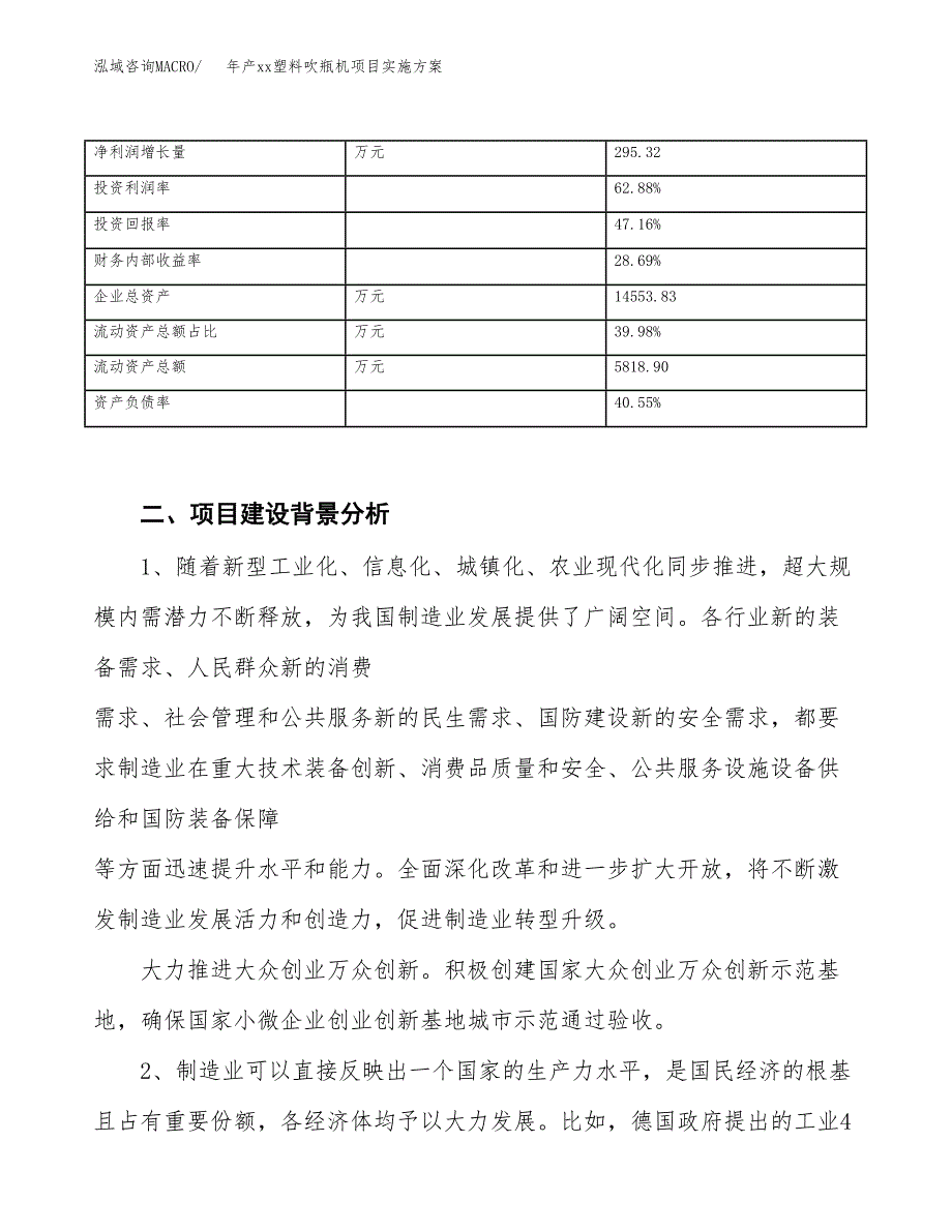 年产xx塑料吹瓶机项目实施方案模板.docx_第3页