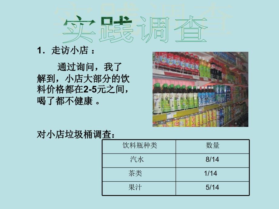 五年级综合实践活动课件-饮料与小学生健康研究全国通用(共14张PPT)_第4页