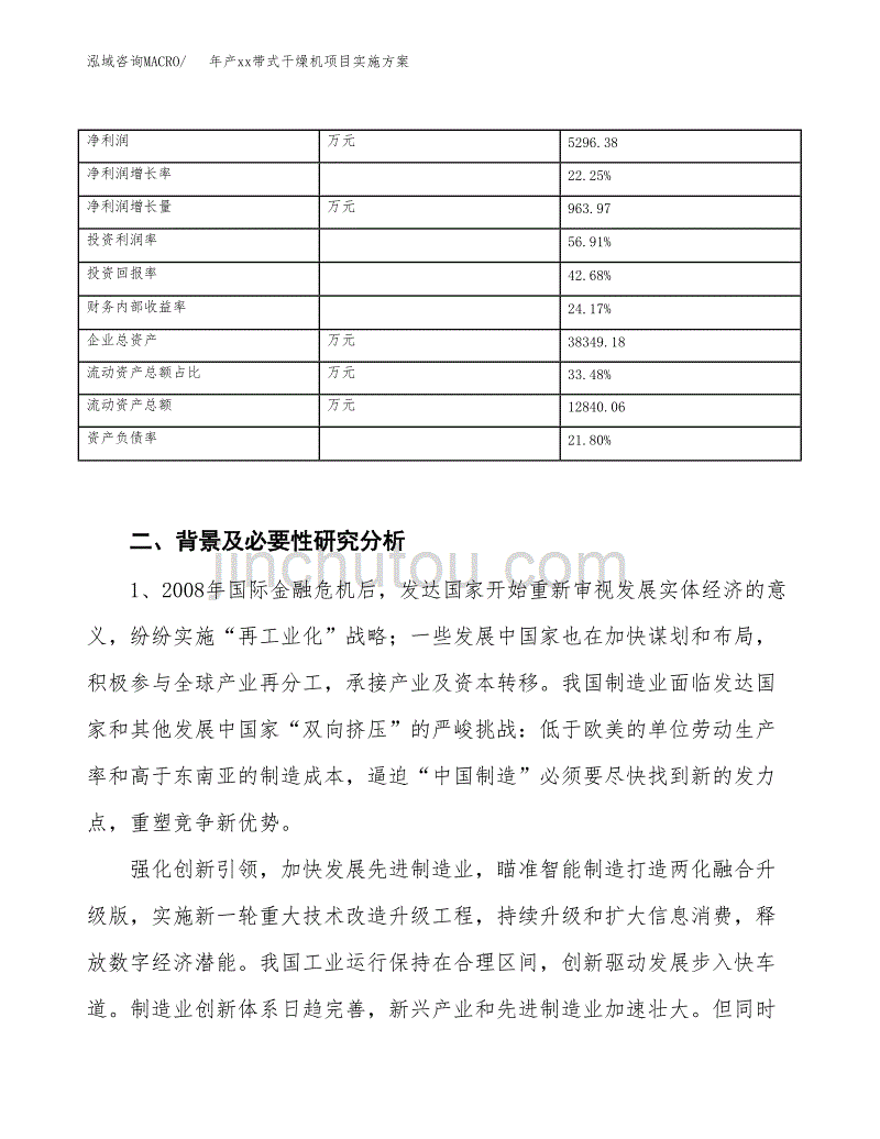 年产xx带式干燥机项目实施方案模板.docx_第3页