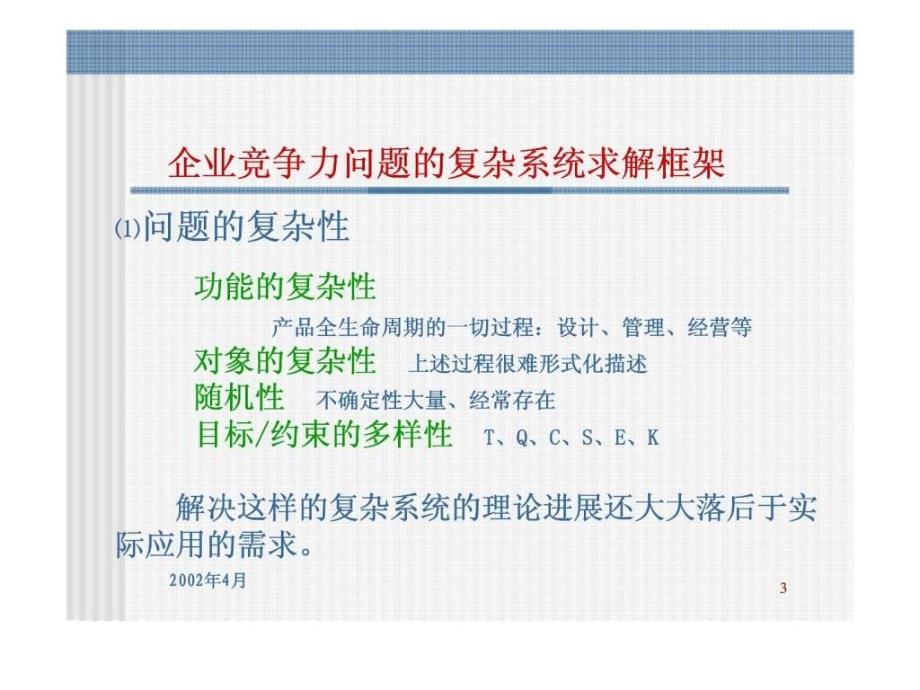 信息化与工业现代化4企业竞争力问题——复杂系统求解_第3页