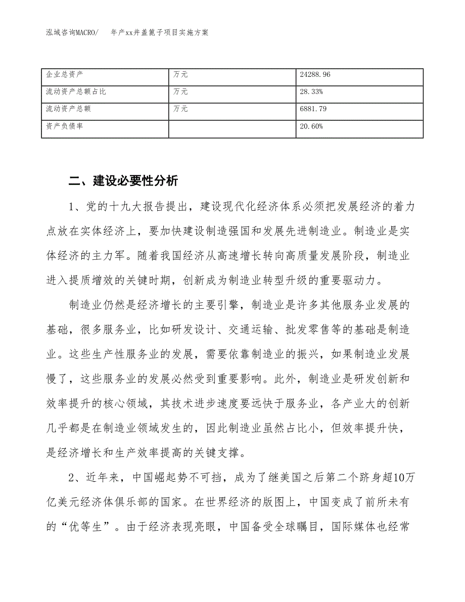 年产xx井盖篦子项目实施方案模板.docx_第3页