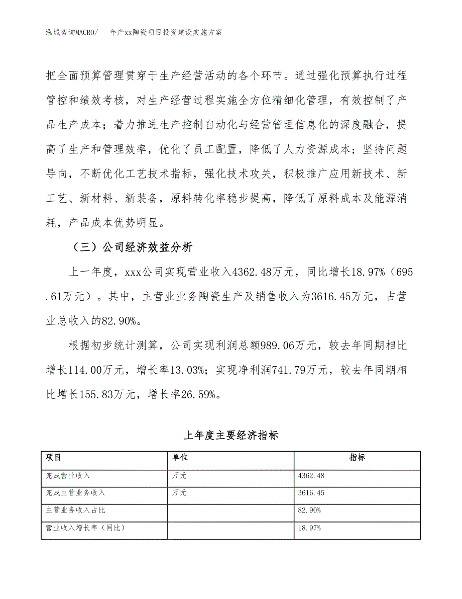 年产xx陶瓷项目投资建设实施方案.docx_第3页