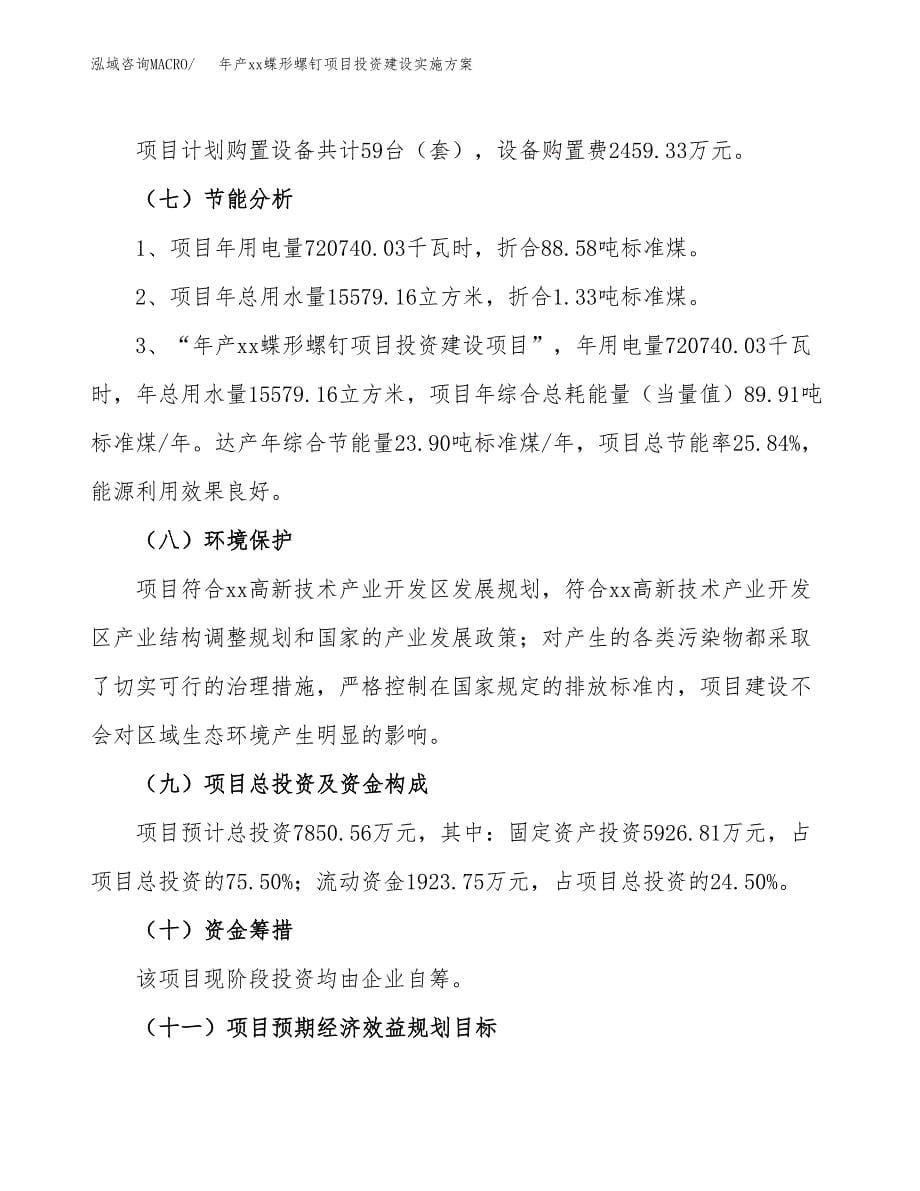 年产xx蝶形螺钉项目投资建设实施方案.docx_第5页