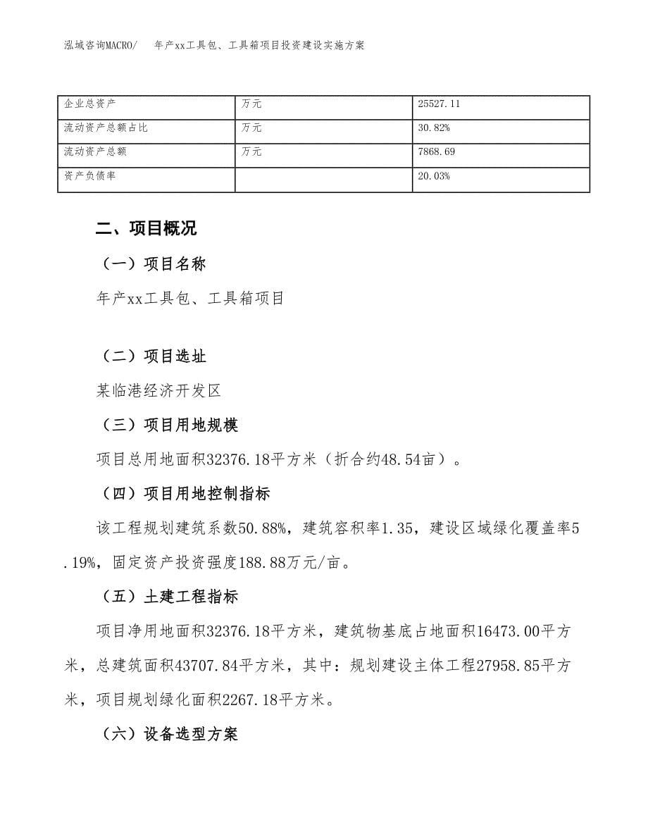 年产xx工具包、工具箱项目投资建设实施方案.docx_第5页