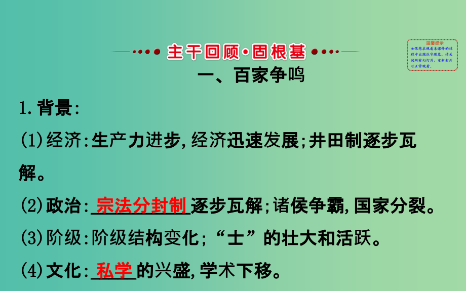 高考历史一轮复习专题十四古代中国的思想科技与文学艺术14.24百家争鸣及汉代儒学课件人民版_第2页