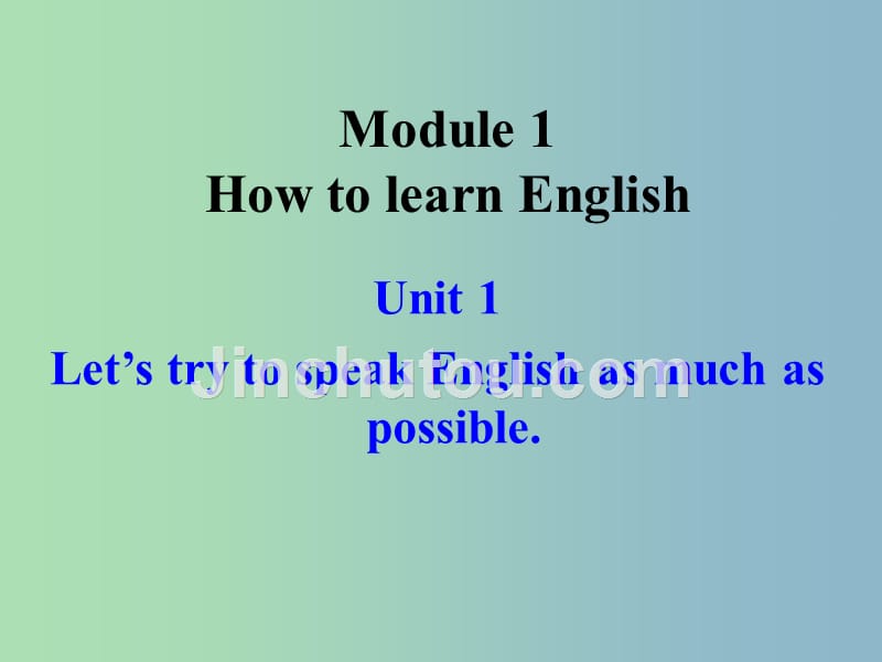 2019版八年级英语上册 module 1 unit 1 let_第1页