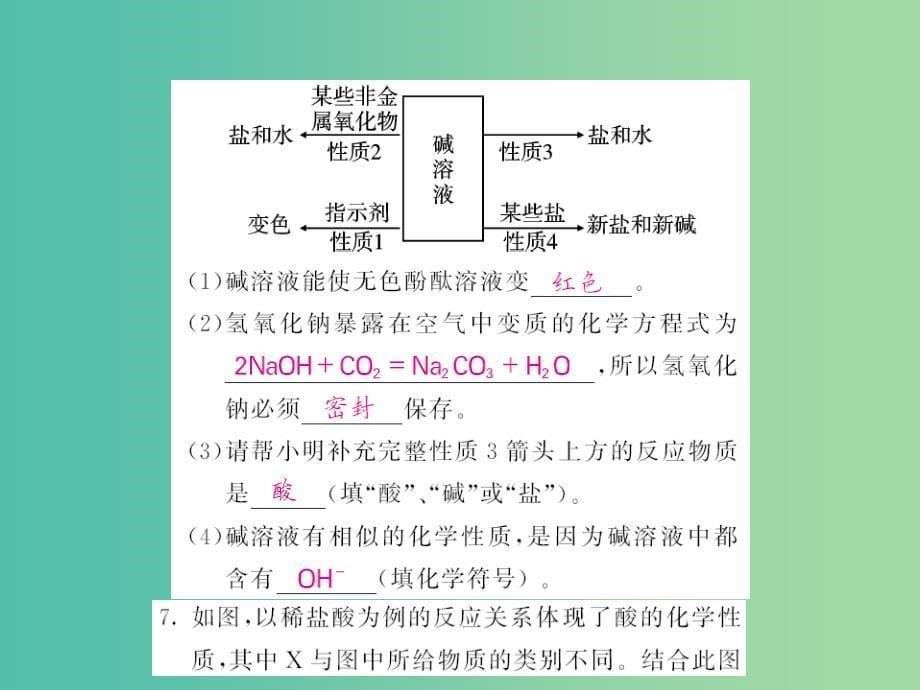 九年级化学下册 第十单元 酸和碱重点热点专练及易错易混专攻课件 新人教版_第5页