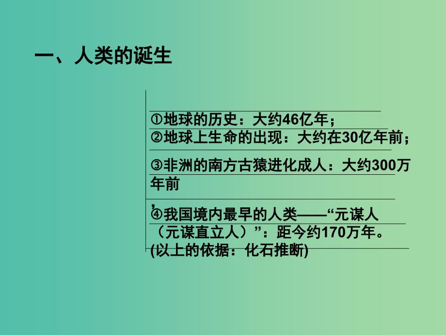 七年级历史上册 第一单元 第一课 远古人类的足迹课件 岳麓版_第4页