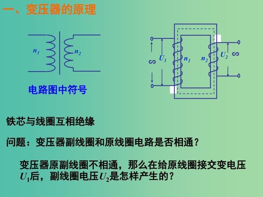 高中物理 5.4 变压器资料（讲授式）同课异构课件 新人教版选修3-2_第5页