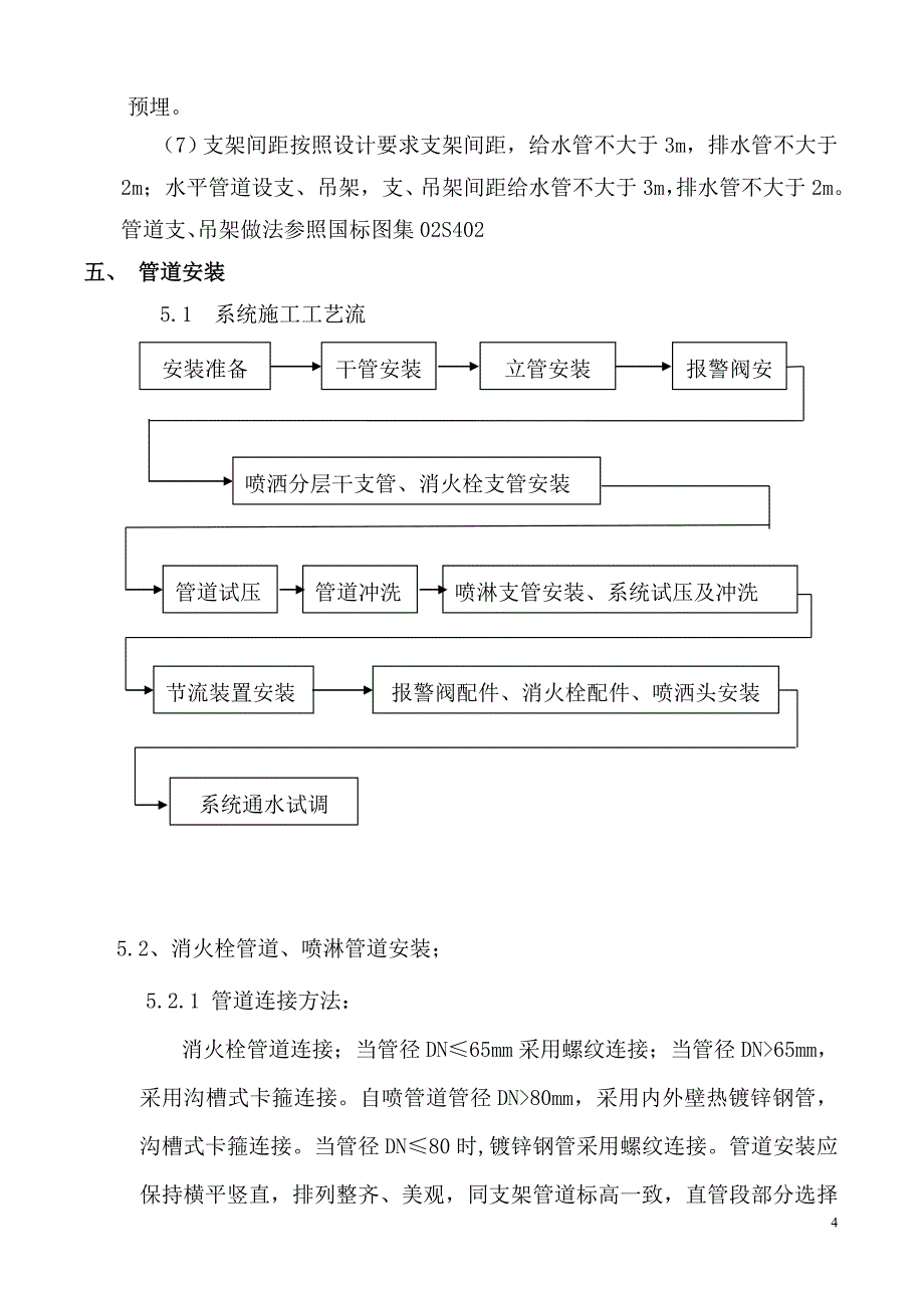 给排水、消防工程施工方案资料_第4页