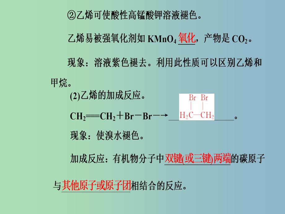高三化学第七章专题十四烃-甲烷乙烯苯乙烯和苯的主要性质和用途课件_第4页