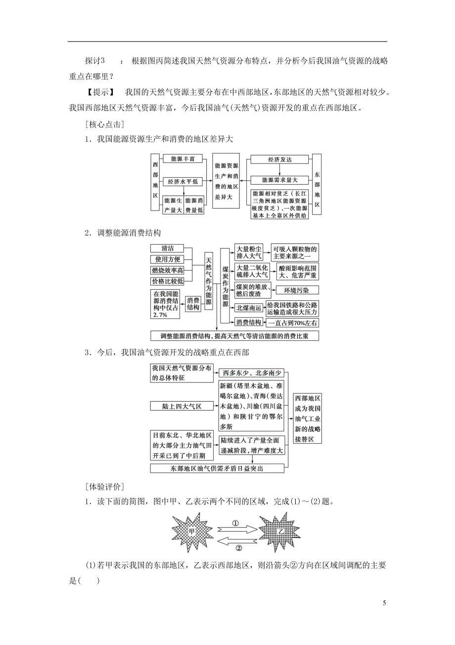 2017_2018版高中地理第五章区际联系与区域协调发展第1节资源的跨区域调配__以我国西气东输为例学案新人教版必修_第5页