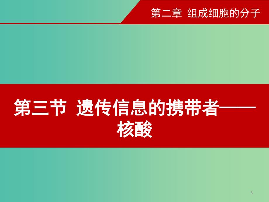 高一生物 2.3遗传信息的携带者-核酸课件_第3页