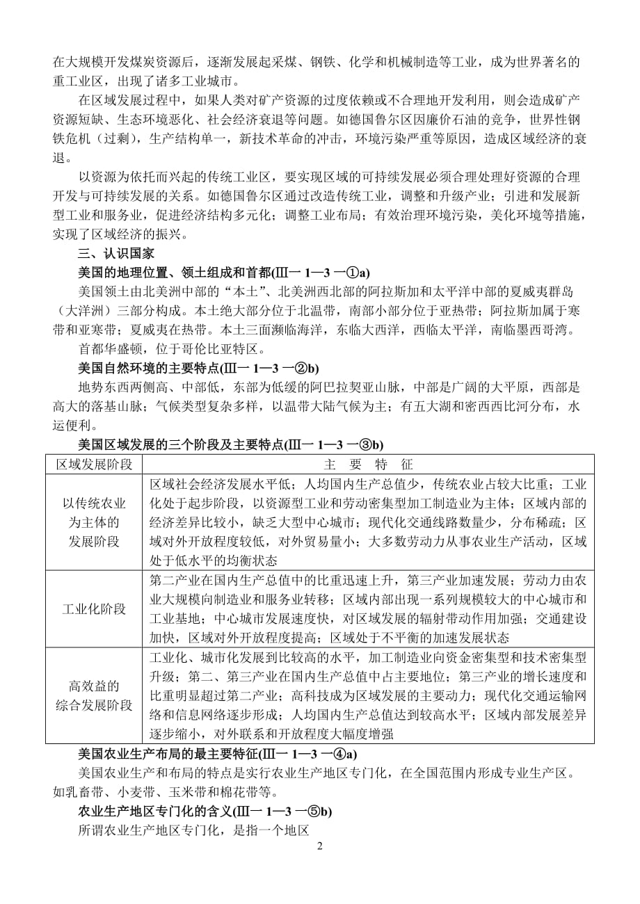 浙江学考高一地理必修3知识点_第2页