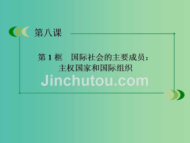 高中政治 8.1国际社会的主要成员 主权国家和国际组织课件2 新人教版必修2_第3页